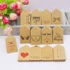 100pcs+100string 3x5cm White/kraft Paper. Thank You for Handcrafting the Label Hang Tag
