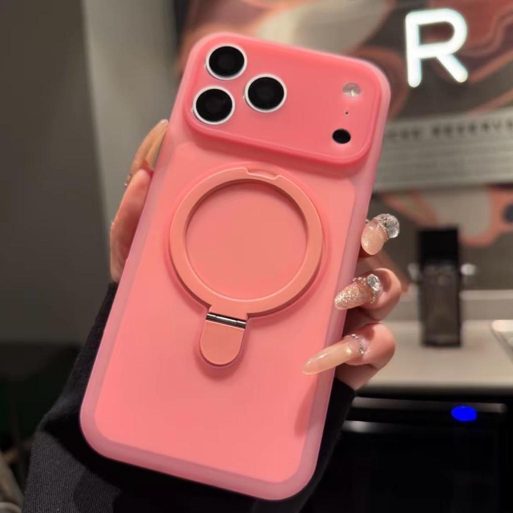 Чехол-подставка из жидкого силикона с магнитом для iPhone 17 для Apple 16 Pro Max/15 Pro