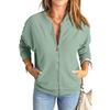 Women Loose Casual Long Sleeve Sweatshirt Jacket With Pocket Top Coat