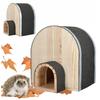 Wooden Hedgehog House with Bottom, Shelter, Lair, Maze, Solid