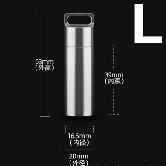 Tiartisan Titanium Mini EDC Tools Portable Sealed Medicine Bottle Home Outdoor Pill Box Waterproof Titanium Pill Container 4