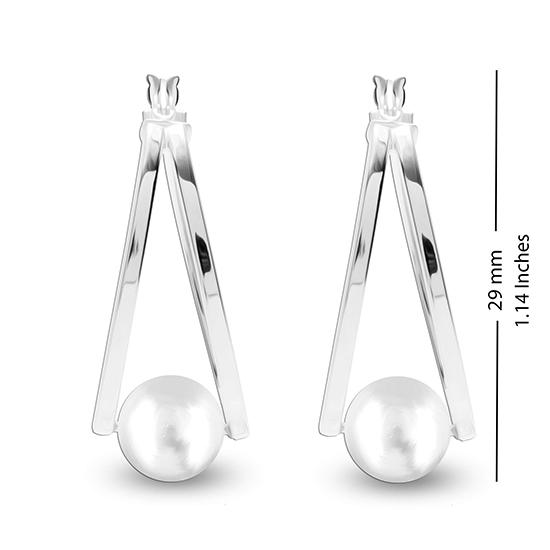 LeCalla Ювелирные изделия из стерлингового серебра S925 с овальными жемчужинами для женщин