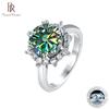 BagueRingen Luxury 3 Carat Moissanite Diamond Jewelry S925 Sterling Silver Wedding Ring For Women Flower Shaped Design Size5-9
