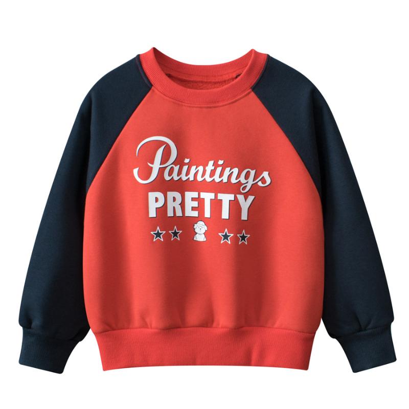 Детская толстовка с надписью «Письма» свободная круглая горловина свитер рубашка для мальчиков детская одежда детская одежда