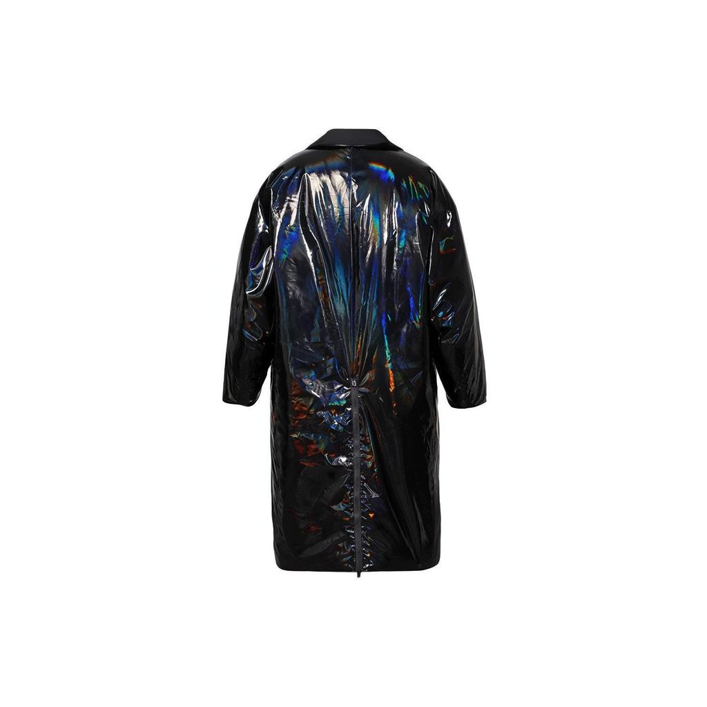 Li Ning 21FW Wu Chuang Wu Yi блестящий двусторонний теплый однотонный длинный пуховик мужская верхняя одежда черный AYMR063-1