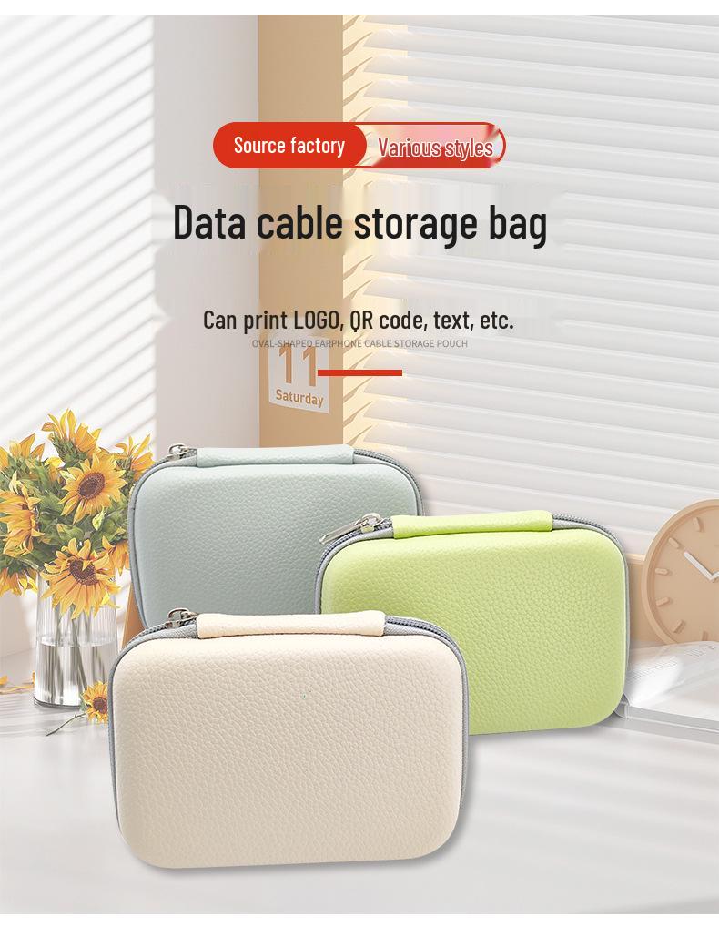 Protective Cable Sleeve & Portable Power Bank Pouch - Compact Organizer Bag