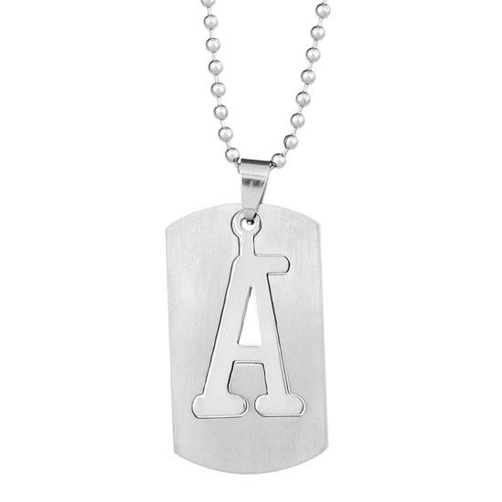 26 букв алфавита собачья бирка кулон цепочка из бисера панк ожерелье из нержавеющей стали