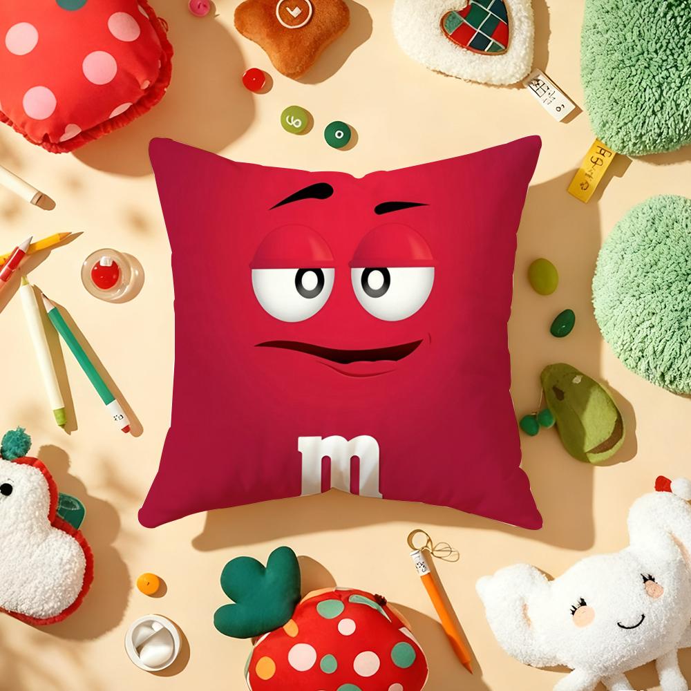 Милая Забавная Арт M-M&M'S Наволочка Плюшевая Ткань Мягкая Двусторонняя Печать Диван Теплая Зимняя Дом Детский Подарок Наволочка