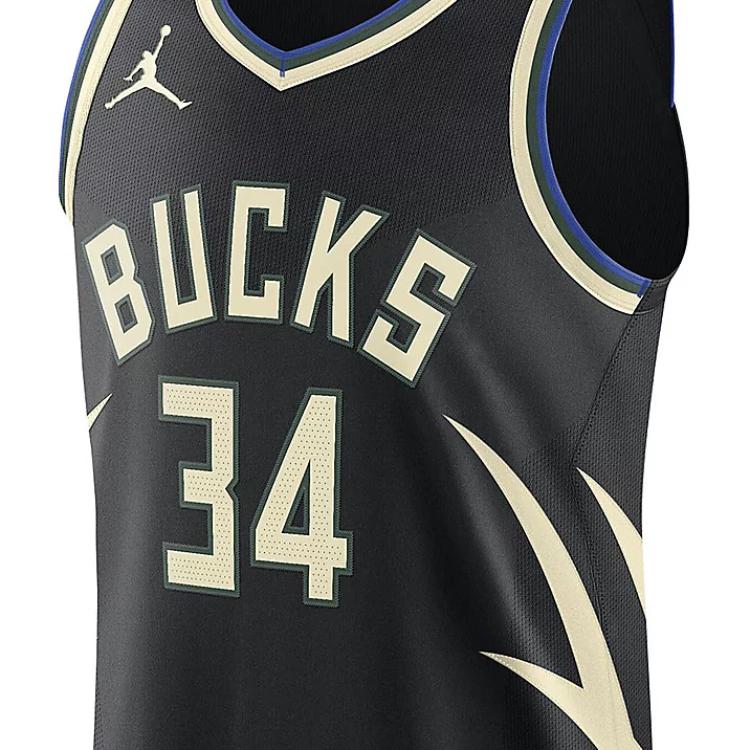 Jordan 22-23 Statement Edition Milwaukee Bucks Letter Print Дышащая майка для мужчин, черные топы DQ0151-010