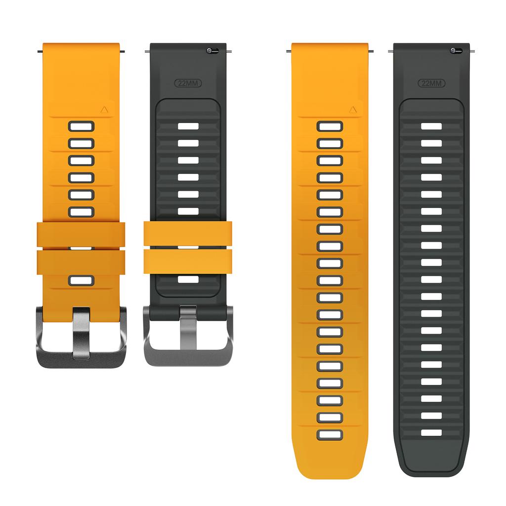 22mm Strap For Amazfit Balance 2/Bip 6 5/Balance/Cheetah Pro/Cheetah (Round)/GTR 4 3 Two Tone Sport Silicone Band Bracelet