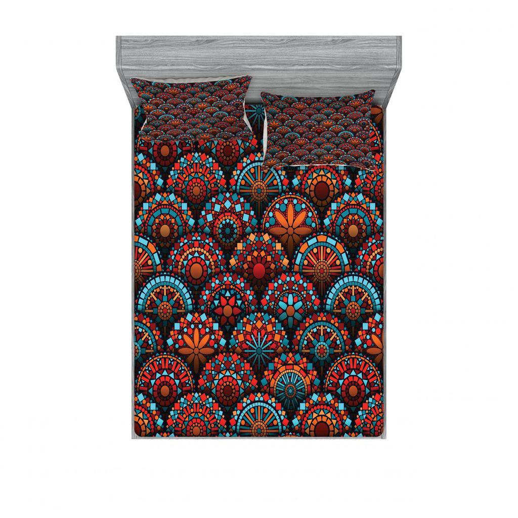 Вкусный узор пончиков Лист Трехкомпонентный Комплект Постельного Белья с Цифровой Печатью Взрослые Дети