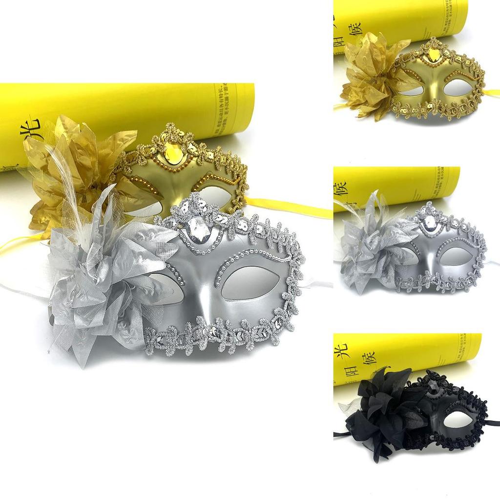 Маска для костюма на Хэллоуин с цветочным декором для детей и взрослых для вечеринок