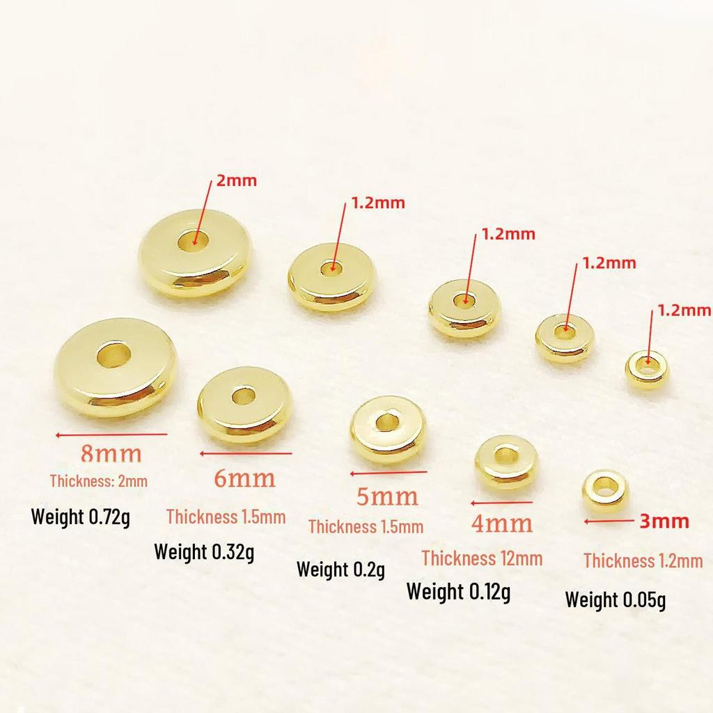 Сохраняющие цвет бусины для счетов с медным покрытием из 18-каратного золота для самостоятельного изготовления ожерелий и браслетов