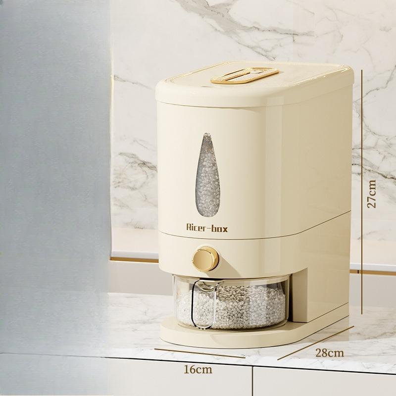Ведро для пяти видов зерна и прочего зерна, Кухонное щелевое ведро для риса, Ведро для хранения риса, защищенное от насекомых и влаги, Ведро для риса с прессовым механизмом