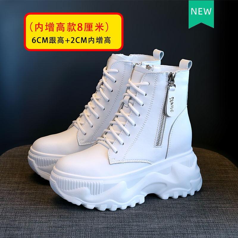 Черные кроссовки Короткие высокие ботинкиТолстая подошва Женская обувь по акции Белые кроссовки Женская дизайнерская обувь Теннисные туфли на платформе