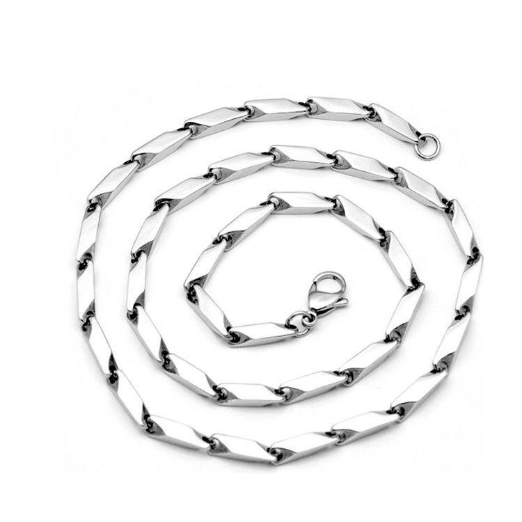 Personality Titanium Steel Non Fading Diamond Necklace for Men Trendy Fashion Clavicle Chain Women Wearing Versatile Collarbone Chains Jewelry