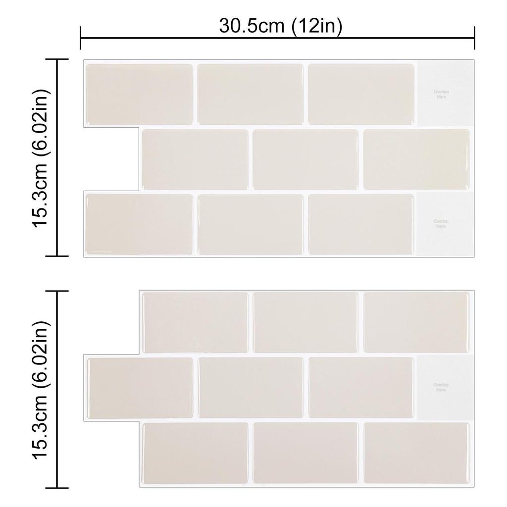 Classic 3D Crystal Drop Self-Adhesive Waterproof Wallpaper, Oil-Proof Brick Style Wall Sticker for Kitchen and Bathroom.