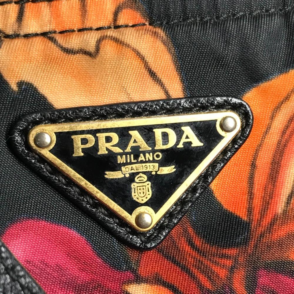 Prada Логотип в виде треугольника с цветочным узором Сумка через плечо, сумка 2-в-1, сумка-тоут