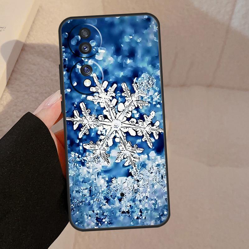 Snow Snowflake Winter Case For Honor Magic 5 Lite Pro 50 70 90 8X 9X X6 X7 X8 X9 Honor X6a X7a X8a X9a X9b Cover