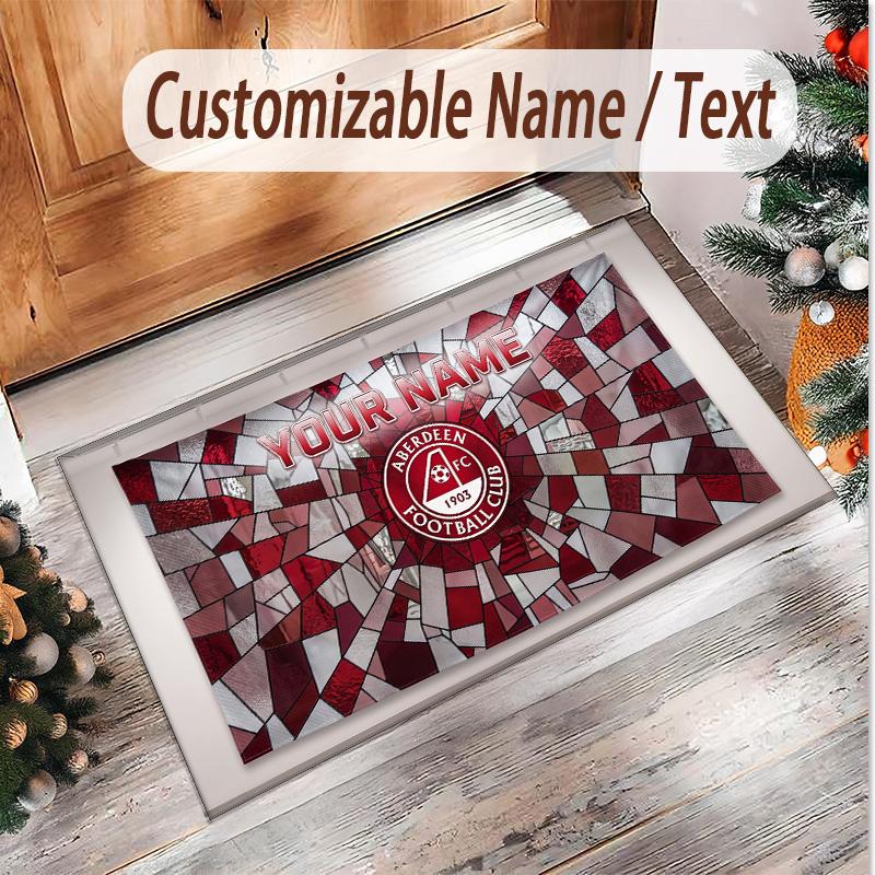 Personalized Crystal Velvet Carpet Aberdeen FC Pattern Non Slip Floor Rug