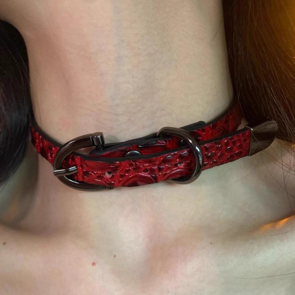 Европейские и американские трансграничные y2k красотки бабочка кожаный ошейник панк-рок чокер цепочка на ключицы ожерелье ювелирные изделия для внешней торговли