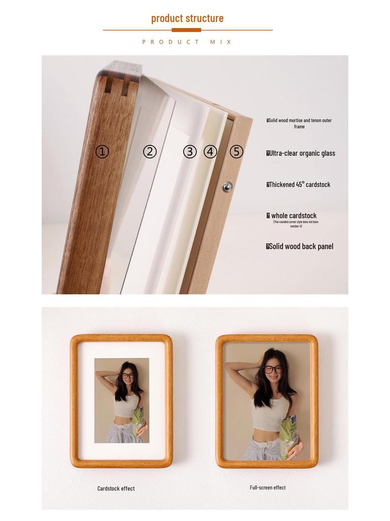 Большая рамка для фото из массива черного ореха - Новый китайский стиль, фон для масляной живописи и каллиграфии, настенный декор