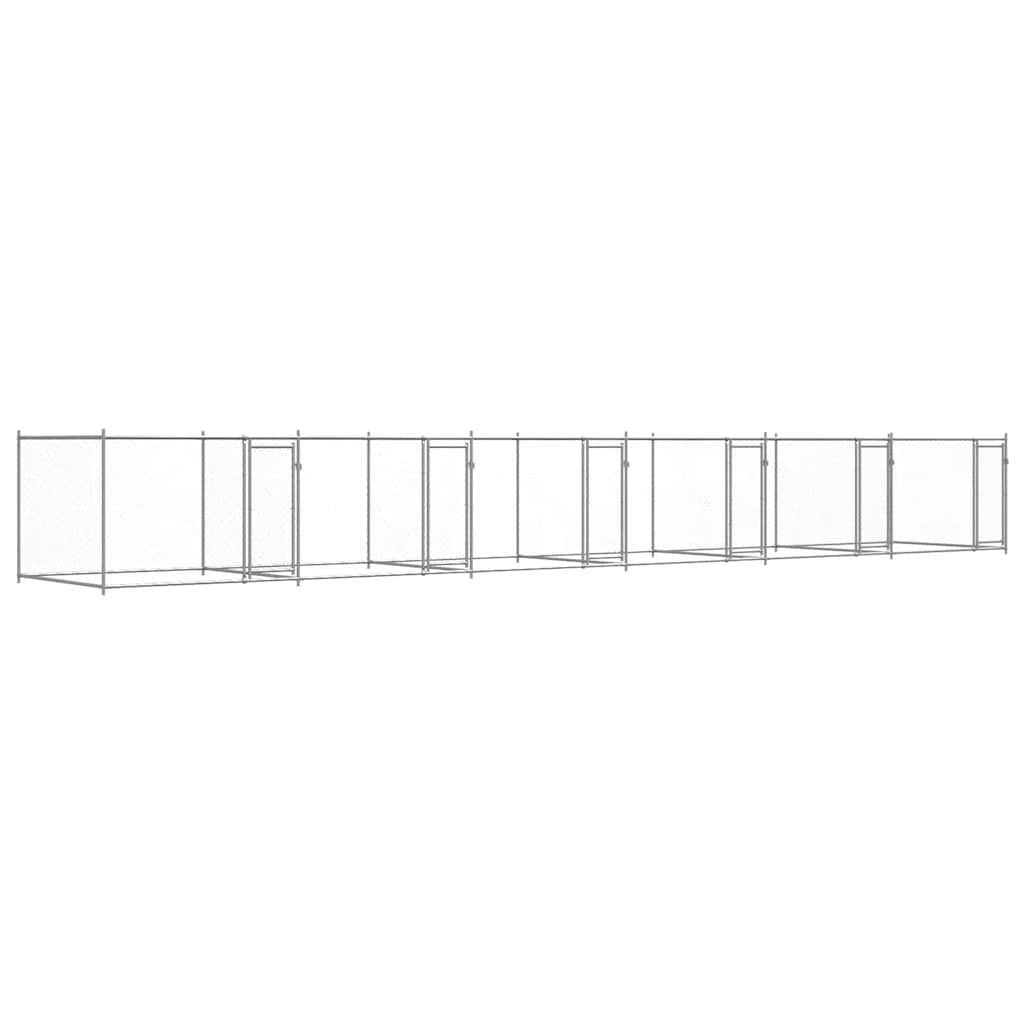 Vidaxl Klatka Dla Psa, Z Drzwiami, Szara, 12X2X1,5 M, Stal