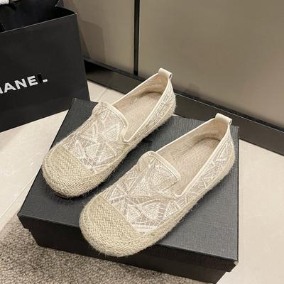 Женские балетки 2024 Весна Новые туфли-лодочки для рыбалки для девочек Летние соломенные плетеные сетчатые дышащие повседневные кроссовки Женские мокасины