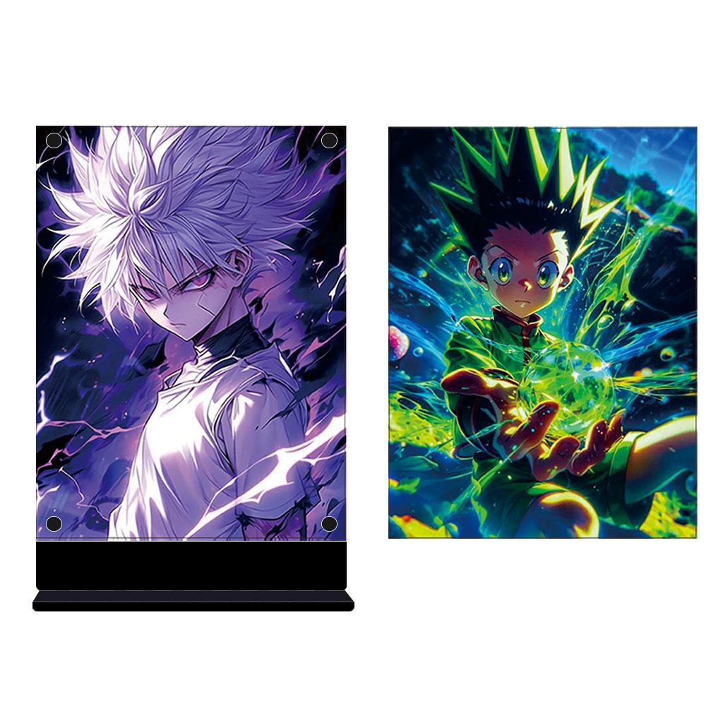 Led Backlit Poster One Piece Anime Night Light for Birthday Gift Bedroom Nightlight Game Room Deco Table Lamps Sign Zoro