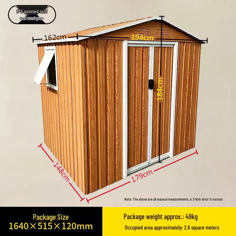 Movable Outdoor Sheet Metal Garden Shed and Storage Room