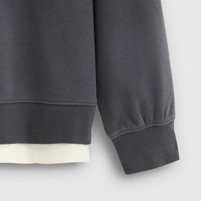 Gap Унисекс Свободный свитшот с принтом логотипа и круглым вырезом