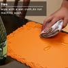 1/4/6PCS Square Placemats Shaped Faux Leather Table Mats Pad Kitchen Accessories Outdoor Indoor Christmas Place Mats Pad Orange
