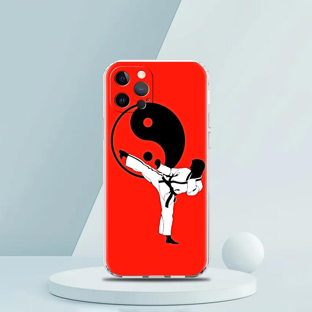 Чехол для телефона Кунг-фу Тхэквондо Каратэ для iPhone 16 15 14 13 12 Pro Max Чехол Прозрачный для iPhone 11 Pro Max 7 8 Plus XS XR Сумка