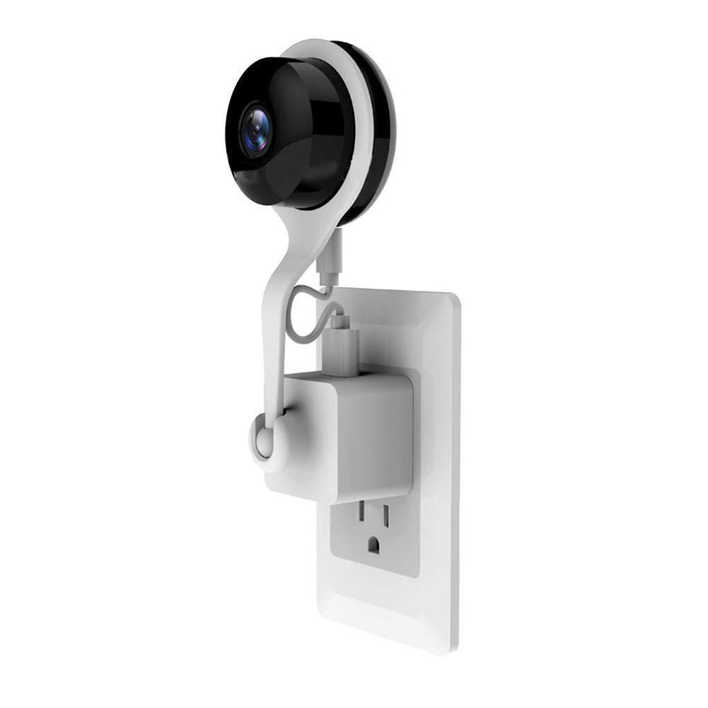 Настенное крепление для розетки переменного тока для камеры безопасности Nest Cam Indoor, 360 градусов, штепсель США, шаровое соединение, настенное крепление для розетки переменного тока с USB-кабелем
