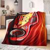 Cars Print Flannel Blanket Cartoon Style for Sofas Beds Bedrooms Chairs Travel Picnics Home Decor All Seasons New Set