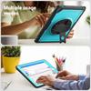 Tablet Case For iPad 10.2 (2021)/(2020)/(2019)/Air 10.5 inch (2019)/Pro 10.5-inch (2017) Kickstand PC TPE Cover with Hand Strap
