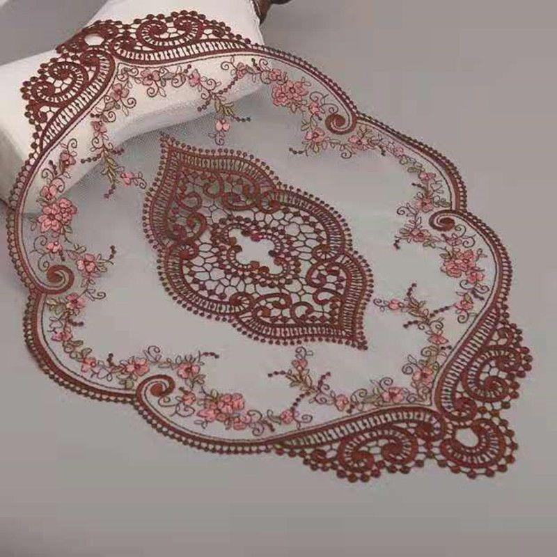 Lace Dining Mat Home Decoration Table Mat Embroidered Bedside Table Decoration Cover Light Luxury Tablecloth
