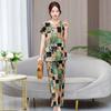 Летние элегантные брючные комплекты больших размеров для женщин, комплекты из 2 предметов с винтажным принтом, женский наряд