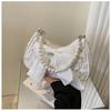 2024 Новая Мода Маленькая Сумка Через Плечо Женская Стильная Сумка Кроссбоди С Симпатичными Складками И Прекрасным Бантом Жемчужная Сумка В Белом Цвете