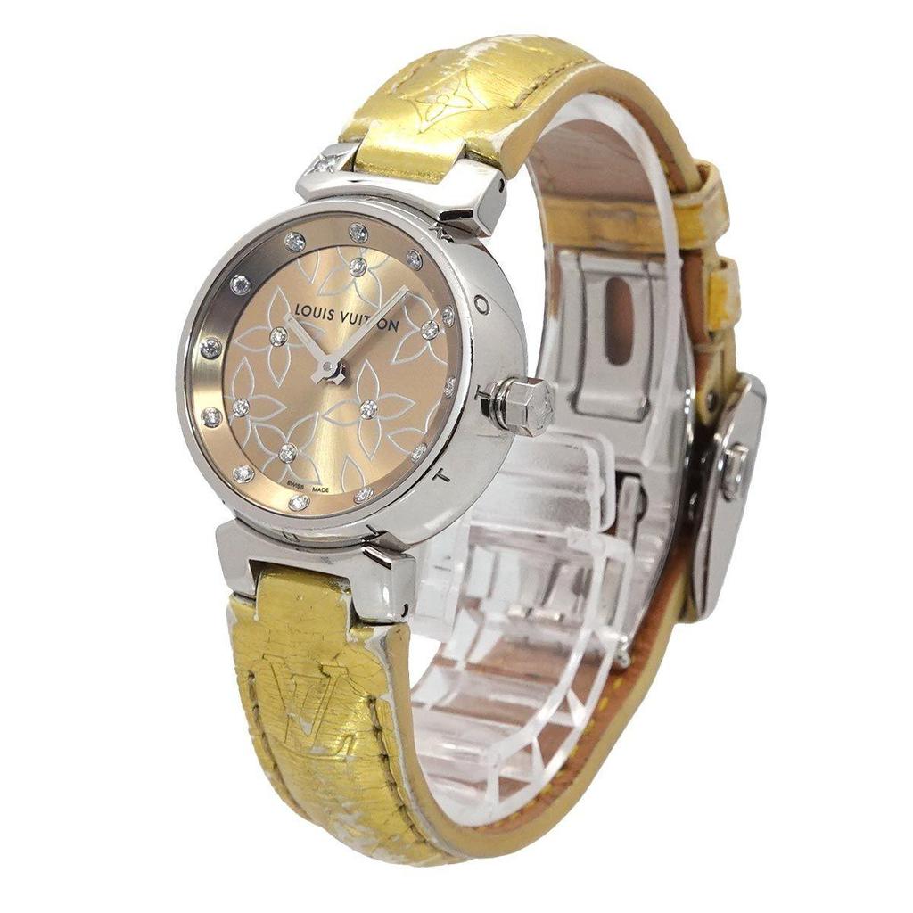 Used Louis Vuitton Tambour Q121M Lug Index Diamond Ladies Watch Quartz Watch Tambour 90342249