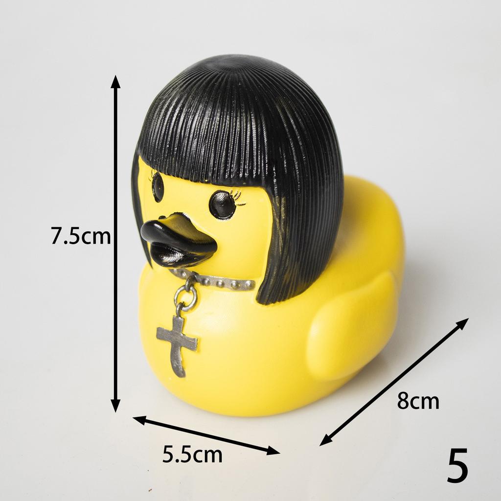 New Duck Statue Gothic Sculpture Punk Animal Figurine Resin Desk Decoration Collectible Figurines Satan Duck Tabletop Ornaments