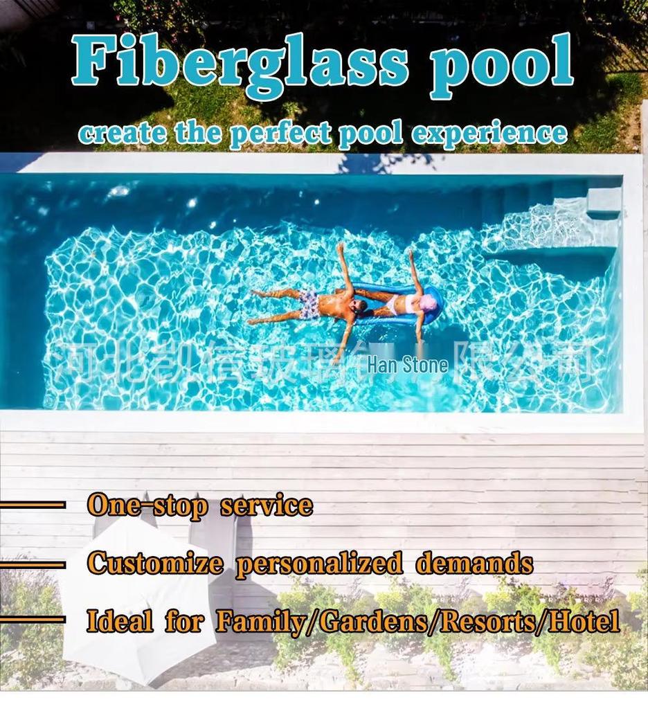 Термостатический Акриловый Бассейн - Квадратные/Круглые Варианты из Стекловолокна для Вилл и Домашнего Использования
