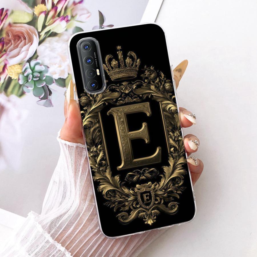 Чехол для OPPO Reno3 Pro 4G с силиконовой защитной задней крышкой с начальной буквой Для OPPO Reno 3Pro 5G Чехол Reno3 Pro Телефон Funda