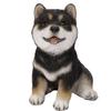 Ubia Sitting Black Shiba Inu 9 X X Cm Doll Figurine Ornament Animal Garden Decoration Realistic Cute Dog Left-Facing 6.8 9.5 H21415-2