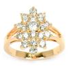 Bague Plaqué or 'Marquise' Blanc