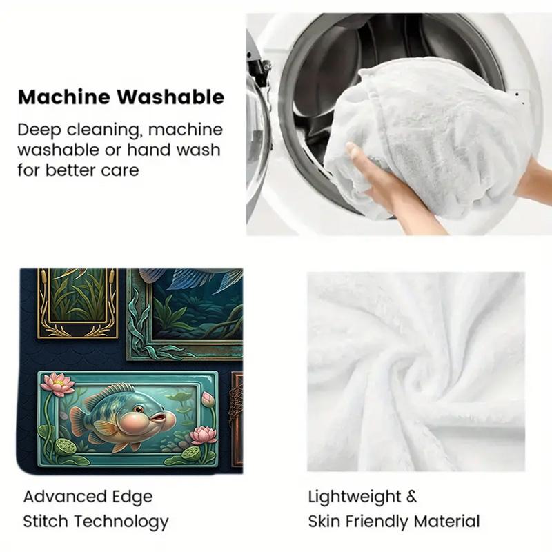 Underwater Fish Collection 2D Flat Pattern Flannel Blanket, High quality All Seasons, Home Decor, Warmth and Comfort, Perfect for Christmas Gifts.