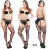 European & American Women's Mesh Jacquard Garter One-Piece Pantyhose