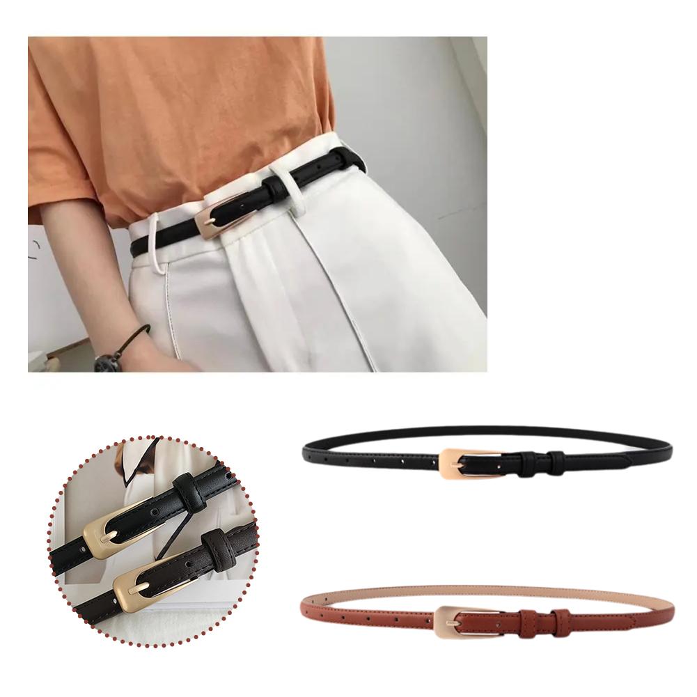 Модный женский тонкий пояс в стиле ретро, простой, подходящий ко всему, ремень, пряжка, платье, джинсы, аксессуары, декабрь H3V1