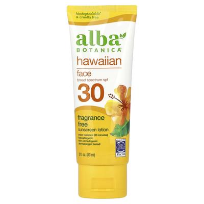 Гавайский солнцезащитный крем для лица, SPF 30, без отдушек, 89 мл (3 жидких унции)