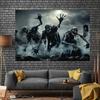 1 piece of Gothic zombie-apocalypse-themed polyester horror event decoration suitable for Halloween and carnivals
